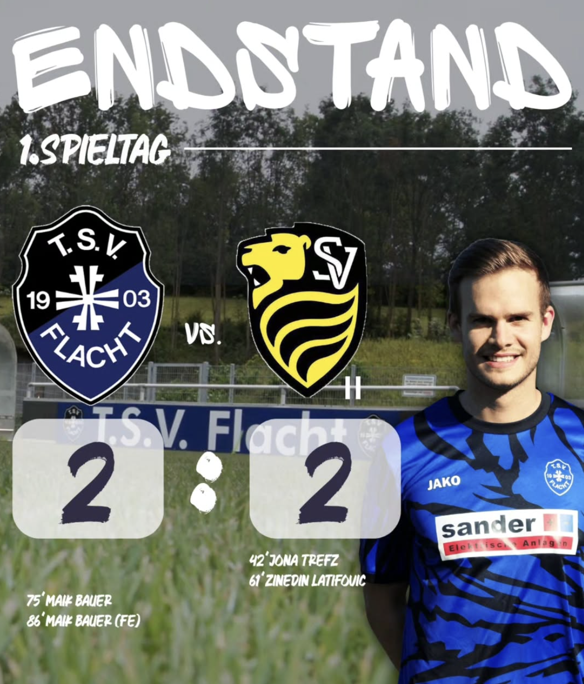 Rückblick von unserem Pressewart Wopfi: TSV Flacht – SV Leonberg/Eltingen II 2:2 (0:1)